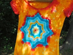 Batik.tričko  - Moře kvete