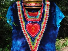 Batik.tričko  - Moře kvete