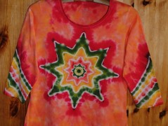 Batik.tričko  - Moře kvete