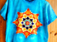 Batik.tričko  - Moře kvete