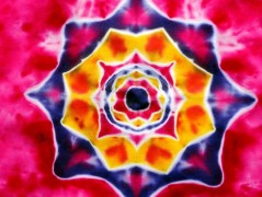 Batik.tričko  - Moře kvete