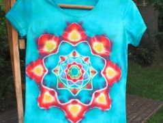 Batik.tričko  - Moře kvete