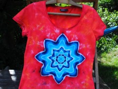 Batik.tričko  - Moře kvete
