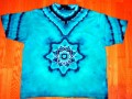 Batik.tričko - Mandala v tyrkysu