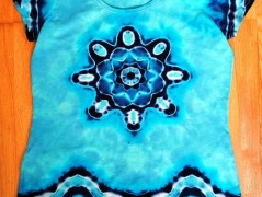 Batik.tričko  - Moře kvete