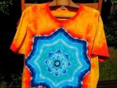 Batik.tričko  - Moře kvete