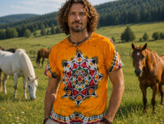 Batikované tričko L - Miluji