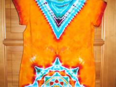 Batik.tričko  - Moře kvete