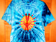 Batik.tričko  - Moře kvete