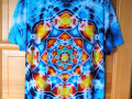 Batik.tričko XXL - Květ ve vlnách