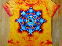 Batik.tričko  - Moře kvete