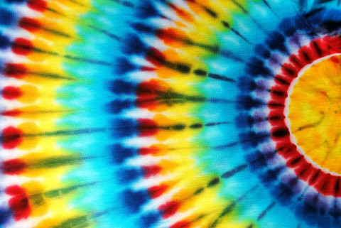 Batik. tričko XL - Duhová záře batika léto slunce duha hippie duhové batikované bohémské 