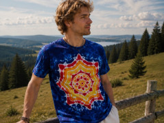 Batik.tričko  - Moře kvete