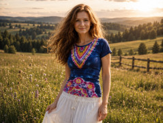 Batikované tričko L - Miluji