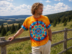 Batik.tričko  - Moře kvete