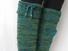 Návleky na nohy - hořčicové