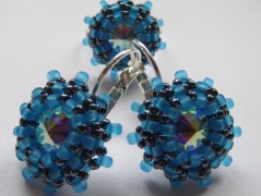 Šité čtverečky - turquoise