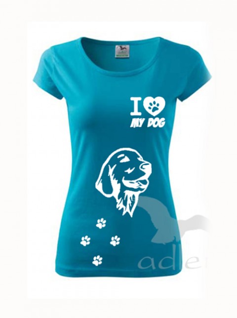 I love my dog - retrívr pes triko tričko 