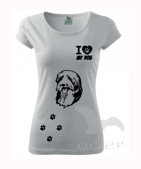 I love my dog - bearder kolie pes triko tričko 