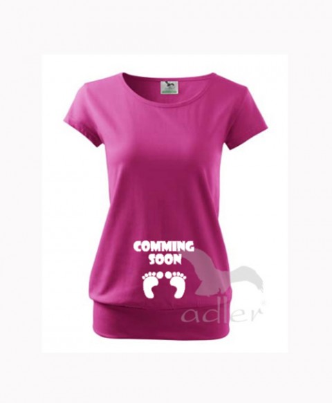 Těhotenské triko -Comming soon triko dítě tričko těhotenské bříško těhotenství břicho 