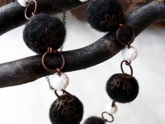 Pletená čepice - barvy podzimu