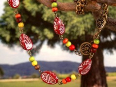 Pletená čepice - barvy podzimu