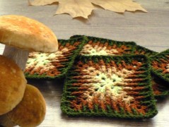 Pletená čepice - barvy podzimu