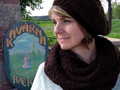 Pletená čepice - barvy podzimu