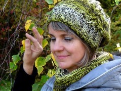 Pletená čepice - barvy podzimu