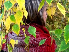 Pletená čepice - barvy podzimu