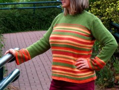 Pletená čepice - barvy podzimu