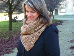 Pletená čepice - barvy podzimu