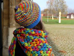 Pletená čepice - barvy podzimu