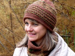 Pletená čepice - barvy podzimu