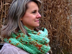 Pletená čepice - barvy podzimu