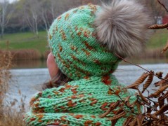 Pletená čepice - barvy podzimu