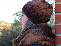 Pletená čepice - barvy podzimu