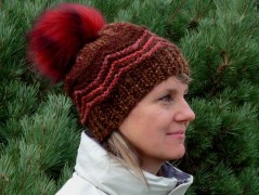 Pletená čepice - barvy podzimu