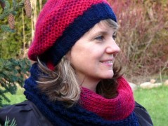 Pletená čepice - barvy podzimu