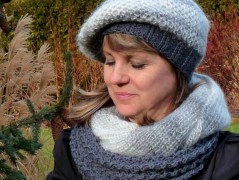 Pletená čepice - barvy podzimu