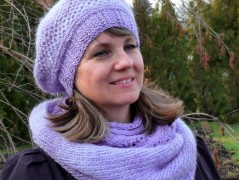 Pletená čepice - barvy podzimu