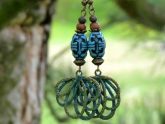 Pletená čepice - barvy podzimu