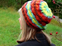 Pletená čepice - barvy podzimu