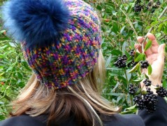 Pletená čepice - barvy podzimu