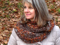 Pletená čepice - barvy podzimu