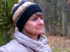 Pletená čepice - barvy podzimu