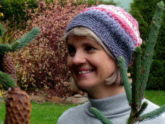Pletená čepice - barvy podzimu