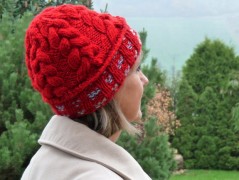 Pletená čepice - barvy podzimu