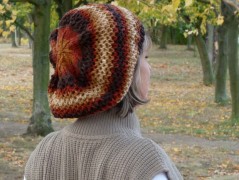 Pletená čepice - barvy podzimu