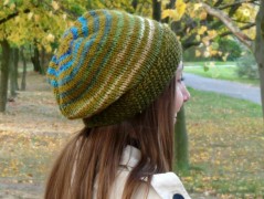 Pletená čepice - barvy podzimu